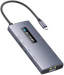 BlitzWolf BlitzWolf BW-NEW-TH8 USB Hub 10 in 1: 1x HDMI 4K@60HZ, 5x USB 3.0, 1x RJ45, teljesítmény átvitel: PD 100W, SD kártya olvasó