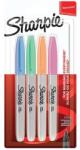 Sharpie Alkoholos marker készlet, 1 mm, kúpos, SHARPIE "Fine Point", 4 különböző pasztell szín (SR2065402) - primatinta