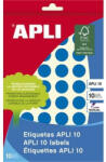 APLI Etikett, 16 mm kör, kézzel írható, színes, APLI, kék, 432 etikett/csomag (LCA2739) (02739)