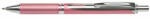 Pentel Zseléstoll, 0, 35 mm, nyomógombos, rózsaszín tolltest, PENTEL EnerGel BL-407 fekete, ajándék kék tollbetéttel (PENBL407P) (BL407P-A)