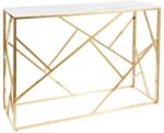 Signal Dohányzóasztal ESCADA C II fehér márványhatású/arany 120 x 40 cm (ESCADACMAZL)