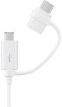 Samsung cablu de date USB - microUSB/Type-C (doar încărcare Type-C, 150cm) FEHÉR EP-DG930DW (EP-DG930DW)