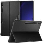 Spigen THIN FIT műanyag telefonvédő (matt, ultravékony, kamera védelem, kitámasztó, S Pen tartó) FEKETE Samsung Galaxy Tab S9 Ultra LTE (SM-X916), Samsung Galaxy Tab S9 Ultra WIFI (SM-X910), S (ACS06834)