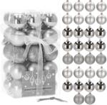 SPRINGOS Karácsonyfa gömbök 3 cm 30 db - ezüst (CA0010)