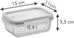 Tescoma FRESHBOX Glass téglalap alakú ételtároló doboz, 0.4 l (892170.00)