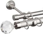  Cristal Dupla Függönyrúd - Króm - 400 cm (CRISTAL-03-400)