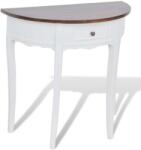 vidaXL Félköríves Tálalóasztal Fiókkal - 80x40x78 cm (241531)
