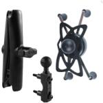 RAM Mounts suport universal cu blocare pentru telefoane mai mari de 5" cu braț lung pe ghidonul motocicletei pe manșonul manetei de frână/ambreiaj, X-Grip, ansamblu RAM-B-309-UN10BS-CU (RAM-B-309-UN10BS-CU)