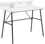 Actona Pascal Íróasztal - Fehér MDF, Fekete Fém - 100x55 cm (KHM-0000072288)
