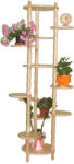 Komforttéka Borovi Fenyő Virágtartó Állvány - 12 Polc - 177 cm