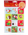  Karácsonyi Adventi Matrica Szett - 24 db - 5x5 cm (58744)
