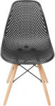  Modern Szék - Fekete Polipropilén - Bükkfa Láb - 4 db