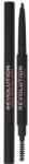 Makeup Revolution London Duo Brow Definer precíz kefés szemöldök 0.25 g árnyék Dark Brown