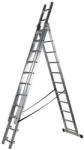 DRABEST létra, összecsukható, alumínium, 3x11 lépcsőfok, 150 kg