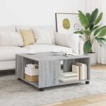 vidaXL Dohányzóasztal - Fa - 80x80x40 cm - Szürke Sonoma (853178)