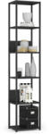 AKORD Loft Polc - Fém - 6 Polc - 40cm (REGMETCZARCZARCL400)