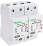 Tracon T1+T2+T3 AC típusú túlfeszültség levezető, egybeépített 2P 25kA 275V (ESPD1-2-3-25-2P)