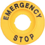 TRACON EMERGENCY STOP lap, magasított d=60mm, h=8mm, ABS (NYG3-ES60H)
