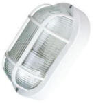 MENTAVILL Hajólámpa ovális műanyag ráccsal max. 100W zárt fehér (231004)