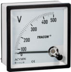 TRACON Analóg váltakozó áramú voltmérő 48×48mm, 600V AC (ACVM48-600) - vilagitasok