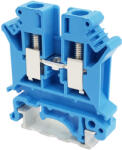 Tracon Nullavezető ipari sorozatkapocs, csavaros, sínre, kék 0, 2-6mm2, 800VAC, 57A (TSKA6-K)