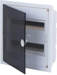 Tehnoplast Süllyesztett kiselosztó doboz, A sorozat, 24modulos, átlátszó ajtó-2soros, 338x380x92mm, IP40 (THP-U24A)