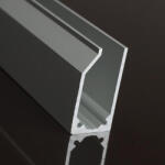 Lumines Alu profil I6 eloxált ezüst LED szalaghoz-üvegszorító profil plexi/üveg táblához (17115)