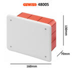 Gewiss kötődoboz süllyesztett 160x130x70 IP40 GW48005 (GW48005) - vilagitasok