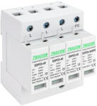 Tracon T2 AC típusú túlfeszültség levezető, cserélhető betéttel 3+1P 40kA 275V (ESPD2-40-3-1P)