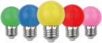 Avide Dekor LED fényforrás G45 1W E27 B5 (Zöld/Kék/Sárga/Piros/Rózsaszín) (ABDLG45-1W-B5)