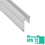 Lumines Aluminium profil LED szalaghoz, APA12 opál búrával, gipszkartonba élvilágító (24417)