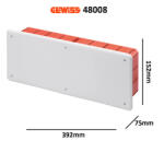 Gewiss kötődoboz süllyesztett 392x152x70 IP40 GW48008 (GW48008)
