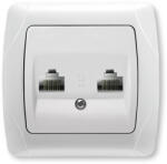 Panasonic Carmen RJ45 CAT 5E dupla fali aljzat fehér keret (VI-CCAL2)