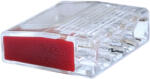 Tracon Csavar nélküli vezetékösszekötő, átlátszó/piros 4×0, 5-2, 5mm2, 450VAC, max. 16A (RVO2-5-4)