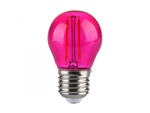 V-TAC LED lámpa E27 filament (2W/300°) Kisgömb - pink (16591)