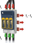 Tracon Szakaszolókapcsoló-biztosító, gyűjtősínre, lapos csatlakozó 690VAC, 440VDC, 250A, 3P, NH1 (KETO-1-3-60-AO-F-EST)