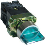 TRACON Tokozott világítókaros kapcsoló, zöld, LED, 3állású, izzó n. 1×NC+1×NO, 3A/400V AC, IP44 (NYGBK3365ZT)