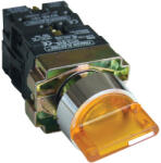 TRACON Világítókaros kapcsoló, sárga, LED, 3állás, rugóv. izzó n. 1×NC+1×NO, 3A/400V AC, IP42 (NYGBK5565S)