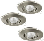 EGLO Tedo LED beépíthető GU10 3x5W 3000K króm dimmelhető 3 lépésben (95358)