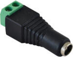 TRACON Jack/csavaros csatlakozó hüvely LED szerelésekhez 5, 5 mm, In: 4A (LSZJF55)