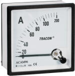 TRACON Analóg váltakozó áramú ampermérő közvetlen méréshez 72×72mm, 50A AC (ACAM72-50) - vilagitasok