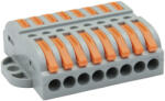 Tracon Csavar nélküli vezetékösszekötő, toldó, nyitható 0, 5-4mm2, 32A, 400VAC 8P (OVOFT88)