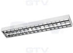 GTV Led fénycsőre szerelt tükrös-rácsos lámpatest 2x120cm falon kívüli (GTV-GT-LE120JN-01)