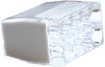 Tracon Csavar nélküli vezetékösszekötő, átlátszó/szürke 8×0, 5-2, 5mm2, 450VAC, max. 16A (RVO2-5-8)