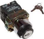 TRACON Kulcsos kapcsoló, fémalap, bal-jobb KI, kétállású 1×NO, 3A/230V AC, IP42 (NYBG41KK)