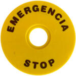 TRACON EMERGENCY STOP lap d=90mm; h=2mm; ABS (NYG3-ES90)