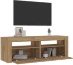 vidaXL 2 db kézműves tölgy színű éjjeliszekrény LED-del 60 x 35 x 40cm (3329162)