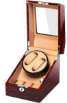 iUni Óratartó doboz iUni Watch Winder 2 + 3 tárolóhely, Mahagóni-Mandarin (517426)