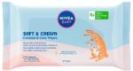 Nivea Baby Servetele Umede pentru Bebelusi Nivea Baby Soft & Cream, 57 Bucati (COR1019609MF)