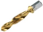 Volkel Cap Combinat Burghiu-tarod Bit, HSS Tin, M 3 X 0.5, Filet Normal, D, ISO din 13 (VL.67210)
